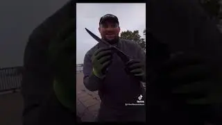 KNIFE Found Magnet Fishing In DETROIT RIVER!!