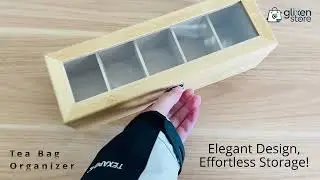 Elegant Wooden Tea Bag Organizer Box with Transparent Lid &ndash; Perfect for UAE Homes & Gifts!