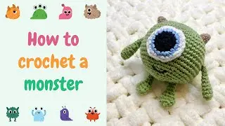 How to Crochet a Baby Monster | Green and One Eye Monster Amigurumi | Step-by-Step Guide & Pattern