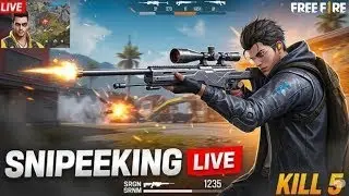 SnipeKing Live Free Fire Gameplay | Pro Sniping Skills & Clutch Moments