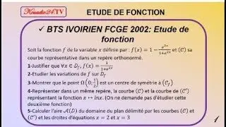 EXERCICE 01 - BTS FCGE 2002 : ETUDE DE FONCTION EXPONENTIELLE