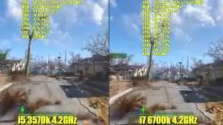 Fallout 4 GTX 970 OC with i5 3570k & i7 6700k | 1080p Ultra Settings | COMPARISON FRAME-RATE TEST