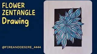 How to draw flower zentangle | Flower doodling | Easy zentangle drawing for kids