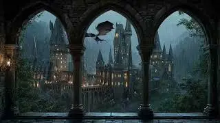 Rainy Gothic Castle at Night 🌧️ Moody Medieval Ambience for Deep Sleep and Relaxation
