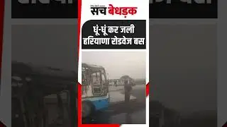 Rajasthan Fire Incident: धूं-धूं कर जली हरियाणा रोडवेज बस | Massive Fire Breakout In Alwar