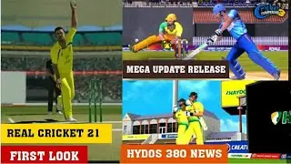 REAL CRICKET 21 FINALLY NEWS WCC3 NEW MEGA UPDATE RELEASE HYDOS 380 RELEASE NEWS