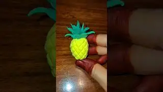 Clay!Pineapple making with clay🍍! #shorts #clay #fruit #trending