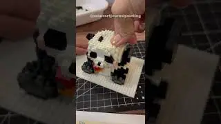 Merakit Bricks Panda 🐼 #bricks #minibricks #merakitbricks #brickshewan #brickspanda