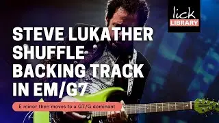 Steve Lukather - Toto Inspired Shuffle Backing Track in Em/G7