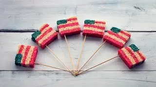 American Flag Rice Crispy Treats