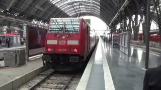 DB Regio 146 255 verl&auml;sst Frankfurt am Main Hbf mit RE nach Kassel
