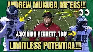 Philadelphia Eagles Study: S Andrew Mukuba is a GOD SEND! | Jakorian Bennett SHOWED OUT!