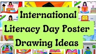 International Literacy Day Drawing ideas |World Literacy Day poster drawing|Literacy Day Poster idea