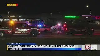 Crash Involving One Vehicle Causes lane closure in Hazel Green | Oct. 31, 2025 |  News 19 at 10 p.m.