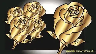 Illustrator Tutorials: How to Design a Golden Rose in illustrator