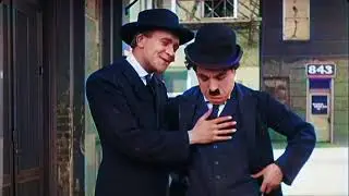 Charlie Chaplin - Police 1916 - Film - [ 60 FPS - Color - 4K ] - Old footage restoration with AI