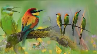 Green Bee-eater Amazing Facts! | birds of the world 4K | Wildlife film | beautiful birds