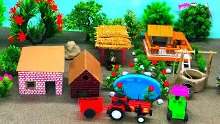 Janvi Mini Farm Diorama with Mini Farm House | Science Project Shed- Cow | Mini Water Hand Pump
