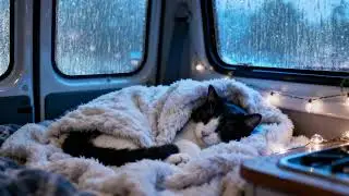 🌧️ Rain Sounds for Sleeping | Cozy Rain on Van Window for Deep Sleep & Relaxation