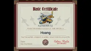 1945 Air Force Game: Kamov KA-52 Basic Certificate