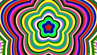 Symmetry in Motion: Shape Streams Floral Tunnel, Multicolor Flower Tunnel Background