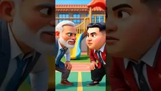 Modi vs Kim Fight in School Playground ! 🤯 Trump & Putin Cheer | #modi #funny #shorts #viral #ai