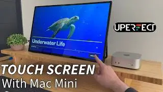 Using a portable TOUCH SCREEN Monitor with M4 Mac Mini! UPERFECT UMAX 24 Touch monitor review!