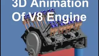 3D Animation Of V8 Engine Fuel Injected