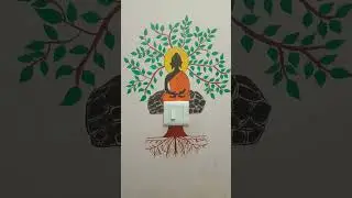 #Buddha Art On Wall #Switchboard Art #viralvideo #art #painting #wallart #wallpainting