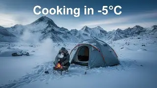 Camping during Snowfall in Kashmir ||cooking in 