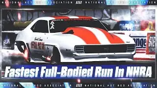 Tom Bailey makes fastest run by a full-bodied car in NHRA history
