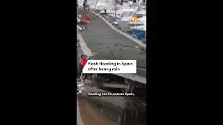 Flash flooding in Spain after heavy rain