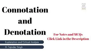 Connotation and Denotation | Literary Terms | UGC NET NTA PGT TGT English