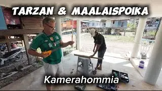 Tarzan ja minä kameran asennushommissa
