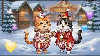 Christmas Circus Cats Dance Vol.2#christmas #CatDance #cutecat #circusdance #clown #ai #snowyvibes