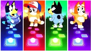 BLUEY, ПОПРОБУЙ НЕ ЗАСМЕЯТЬСЯ 🆚 Липкий двойной пёсик? ВЕСЁЛОЕ БИНГО 🤣 ИГРА TILES HOP EDM RUSH 🎯🎮 ...