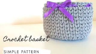 SIMPLE crochet basket tutorial / beginner friendly