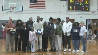 Sudden cardiac arrest survivor Chai Baker donates AED to alma mater