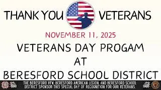 Veteran's Day Program 2025 - Beresford School District