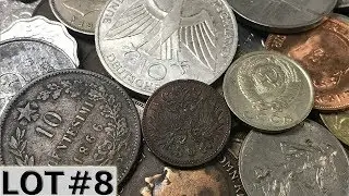 SUPER OLD & SILVER Coins Found In Half Pound World Coin Hunt - Lot #8