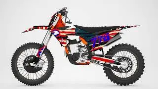 Motorcycle Decals Stickers Set I