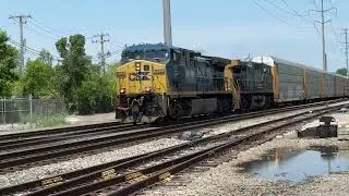 CSX YN2 Duo Leads A UP Manifest Train In LaGrange, IL On July 15, 2024