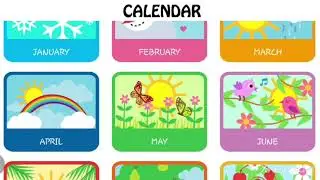 #Calendar🗓 #Months📅 name with pictures for kids😊