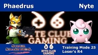Byte Club Gaming (TM25) SSBM - Phaedrus (Fox) Vs. Nyte (Jigglypuff) Smash Melee - Losers R4