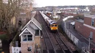 66784 with  6E88, MIDDLETON TOWERS to GOOLE GLASS WORKS at LINCOLN CENTRAL, 19th January 2022.