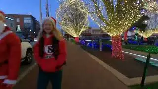 The Downtown Bentonville Square in Christmas 
