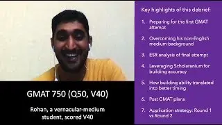 From GMAT 610 to 750 (Q50, V40) in third attempt - Rohan's journey to his dream score
