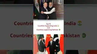 Countries that support India and Pakistan according to AI 🤝🌏   |#shorts #shortsfeed #viral