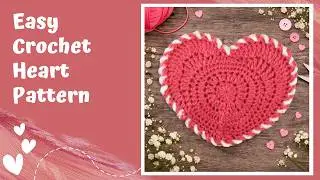 How to Crochet a Heart with a Candy Cane Border