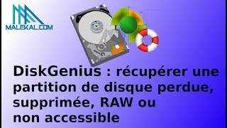 Récupérer partition de disque perdue, en RAW ou des fichiers supprimes avec Diskgenius